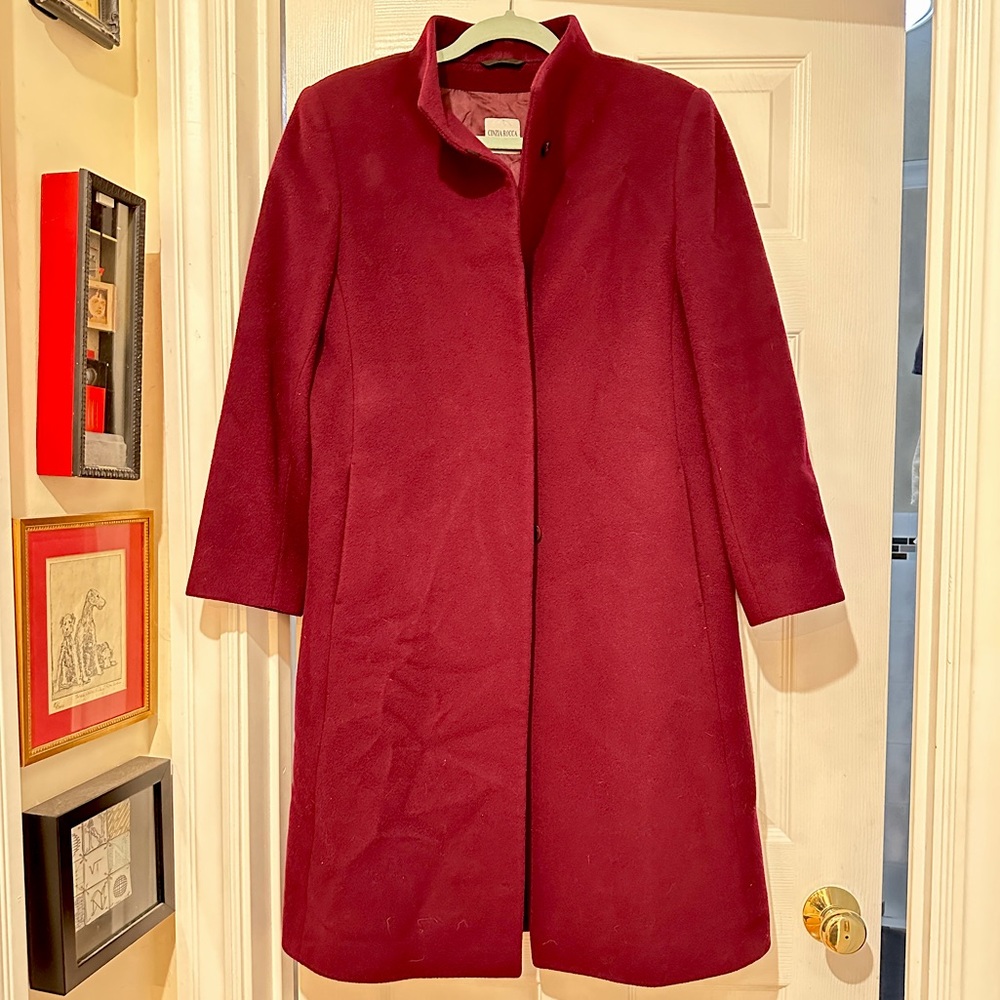 Cinzia Rocca Due Burgundy Wool Coat